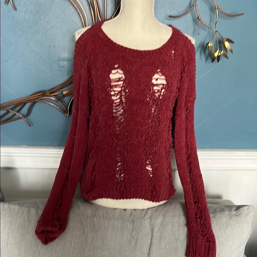Elegant Burgundy Sweater